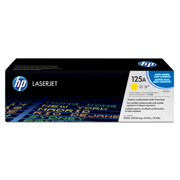 HP 정품토너 No.125A CB542A 노랑 (CP1215/1400매)